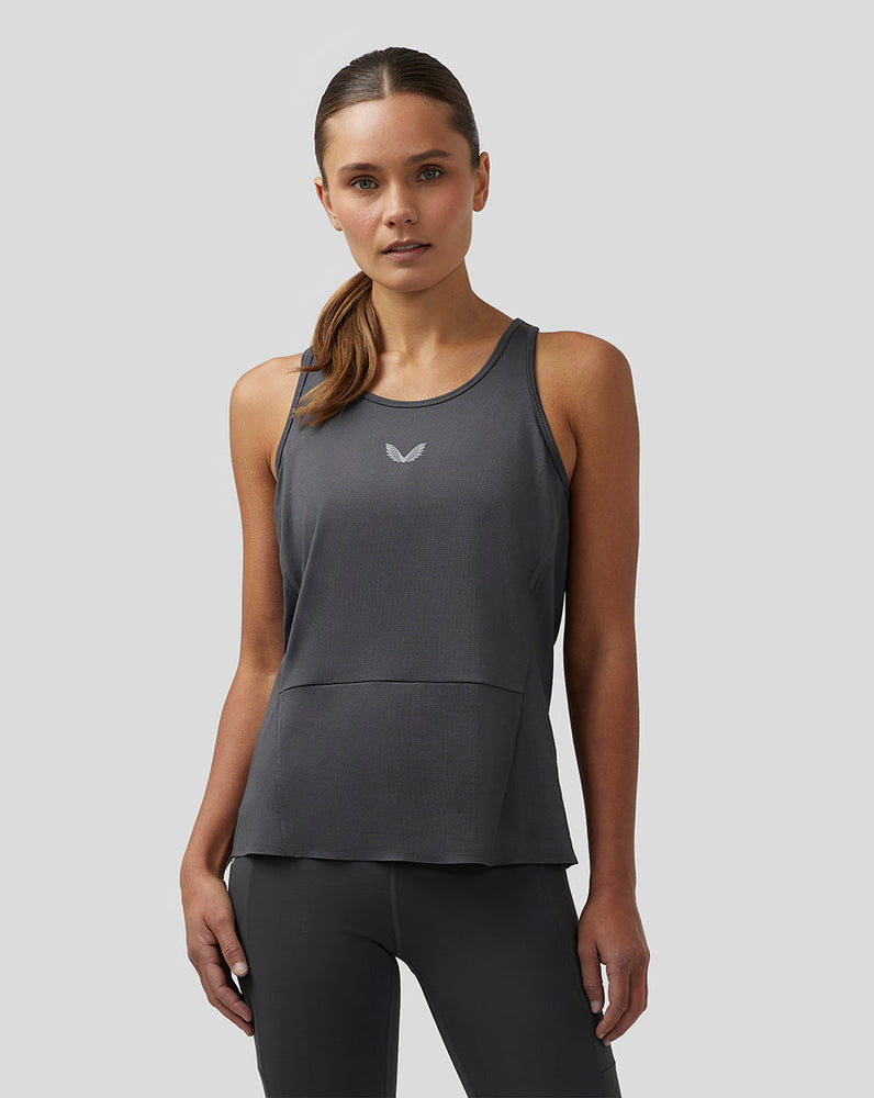 Women's Apex Lightweight Panelled Tank Top - Gunmetal