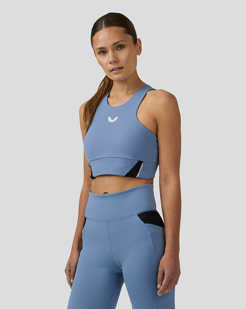 Women's Apex Aeromesh Longline Sports Bra - Light Blue