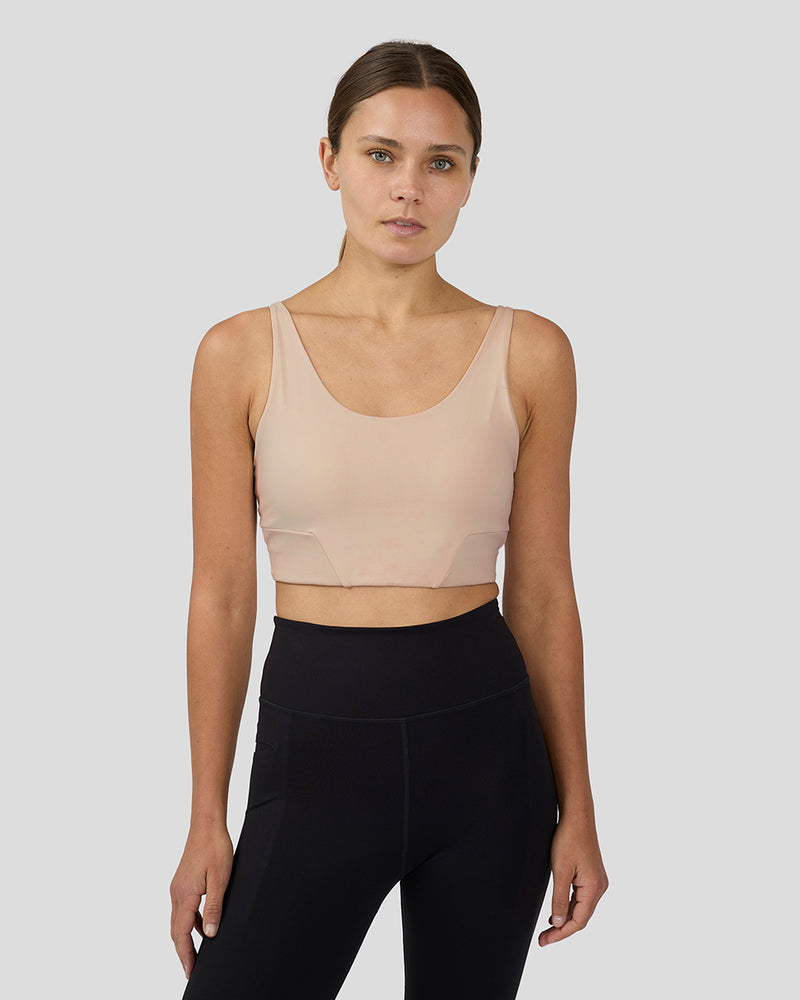 Women's Flow Training Low Impact Crop Sports Bra - Beige