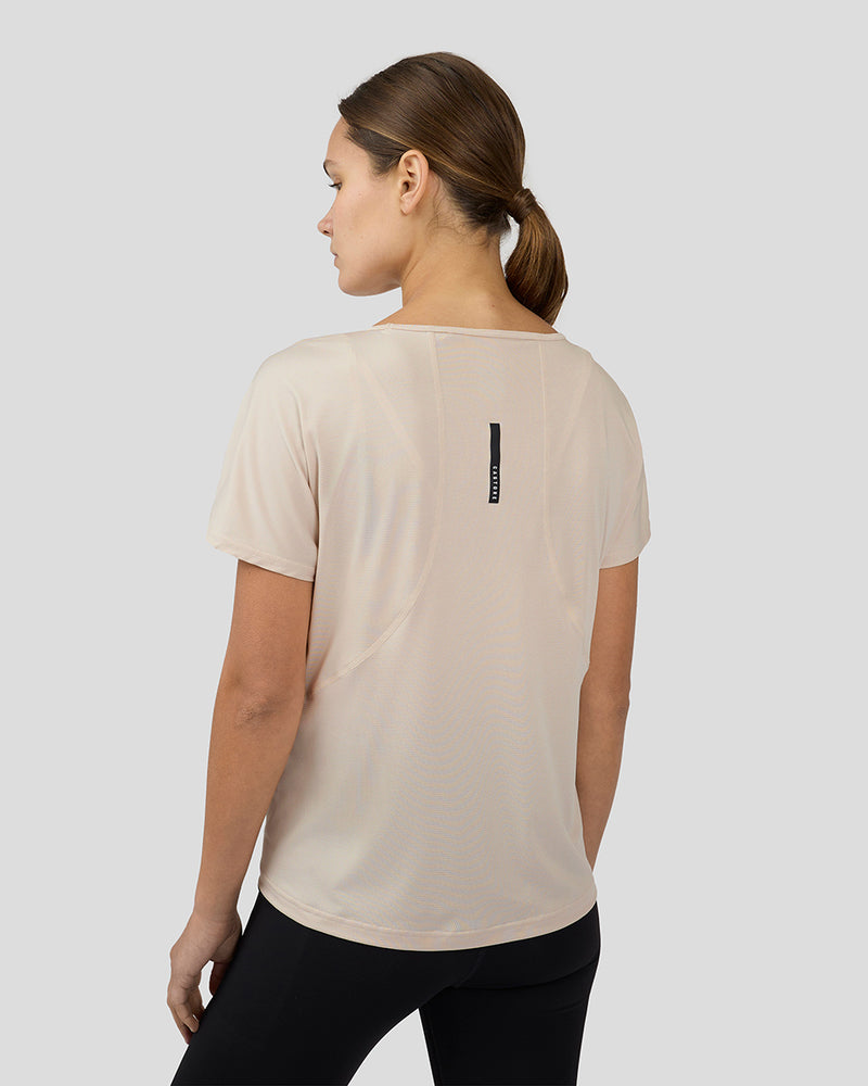 Women's Flow Training Movement Short Sleeve T Shirt - Beige