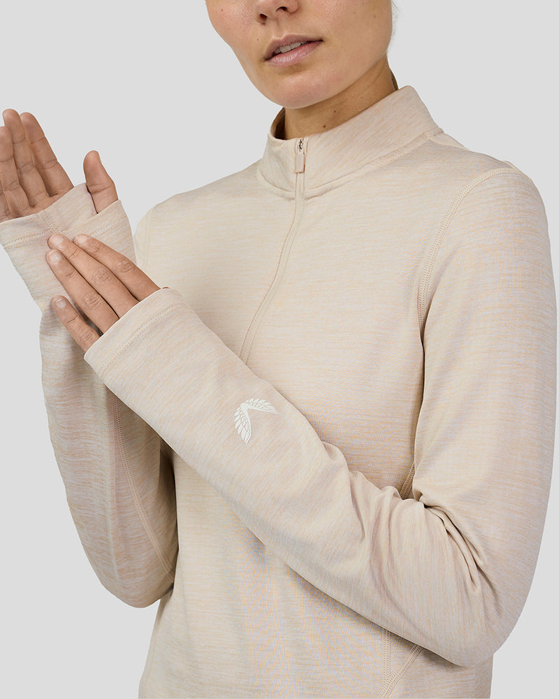 Women's Flow Training Fleece ½ Zip Top - Beige