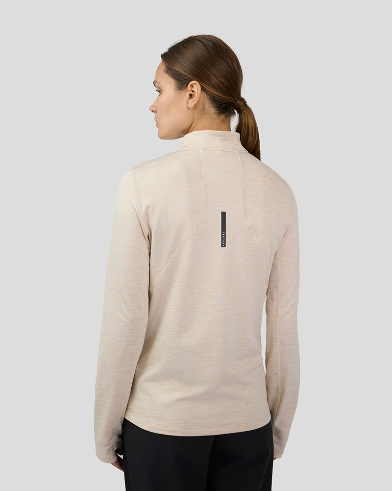 Women's Flow Training Fleece ½ Zip Top - Beige