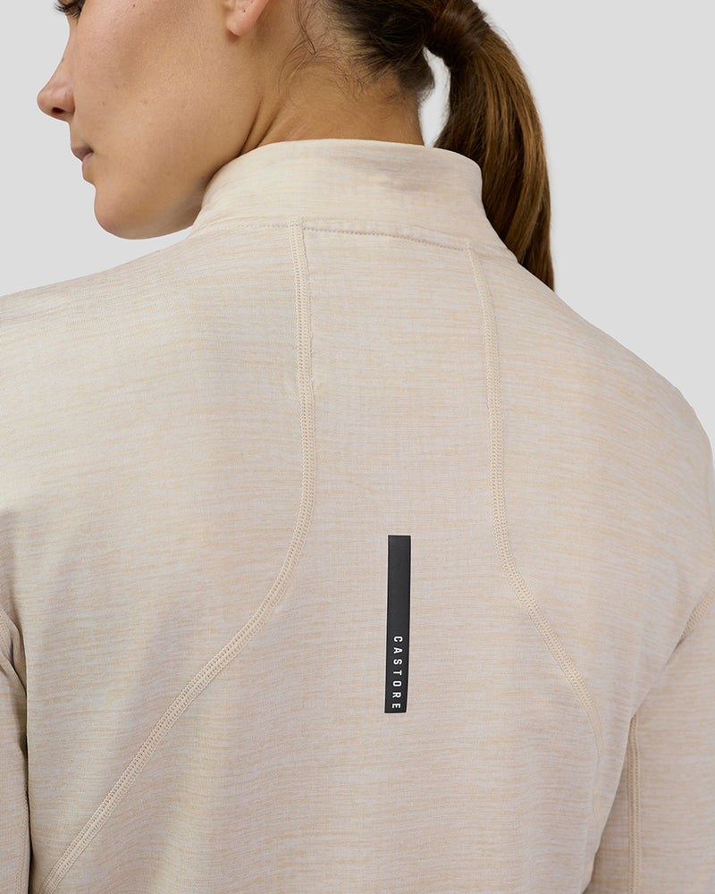 Women's Flow Training Fleece ½ Zip Top - Beige