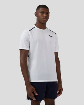 Men's Apex Short Sleeve Aeromesh T Shirt - White/Blue