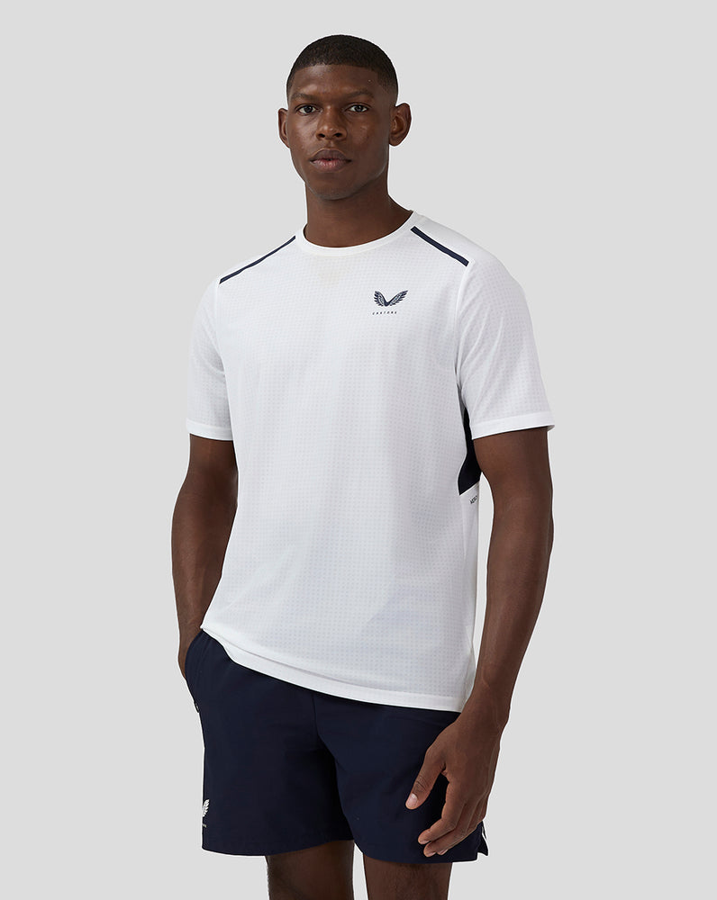 Men's Apex Short Sleeve Aeromesh T Shirt - White/Blue