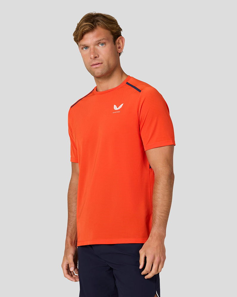 Men's Apex Short Sleeve Aeromesh T Shirt - Fiesta