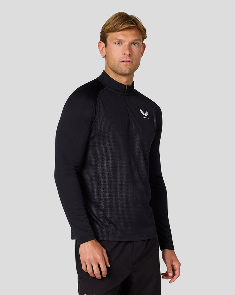 Men's Adapt Long Sleeve Lightweight Quarter Zip Top - Black