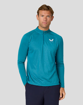 Men's Adapt Long Sleeve Lightweight Quarter Zip Top - Dark Aqua