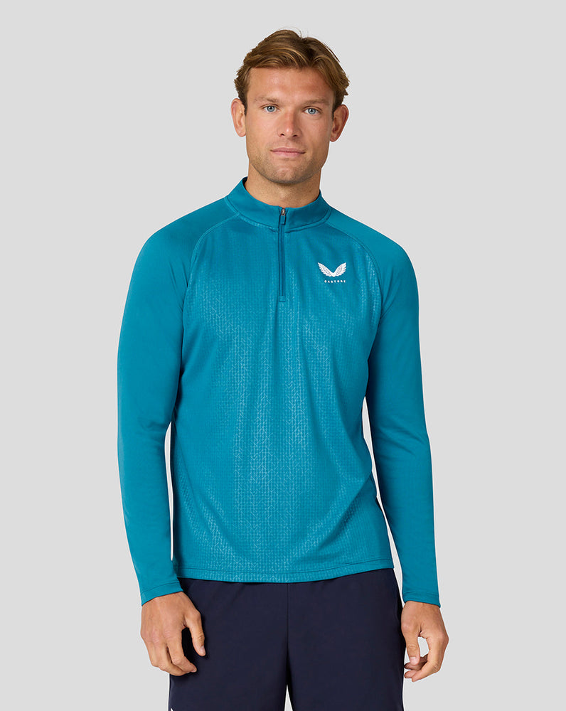 Men's Adapt Long Sleeve Lightweight Quarter Zip Top - Dark Aqua