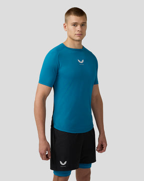 Men's Flow Short Sleeve Breathable Gym T Shirt - Dark Aqua