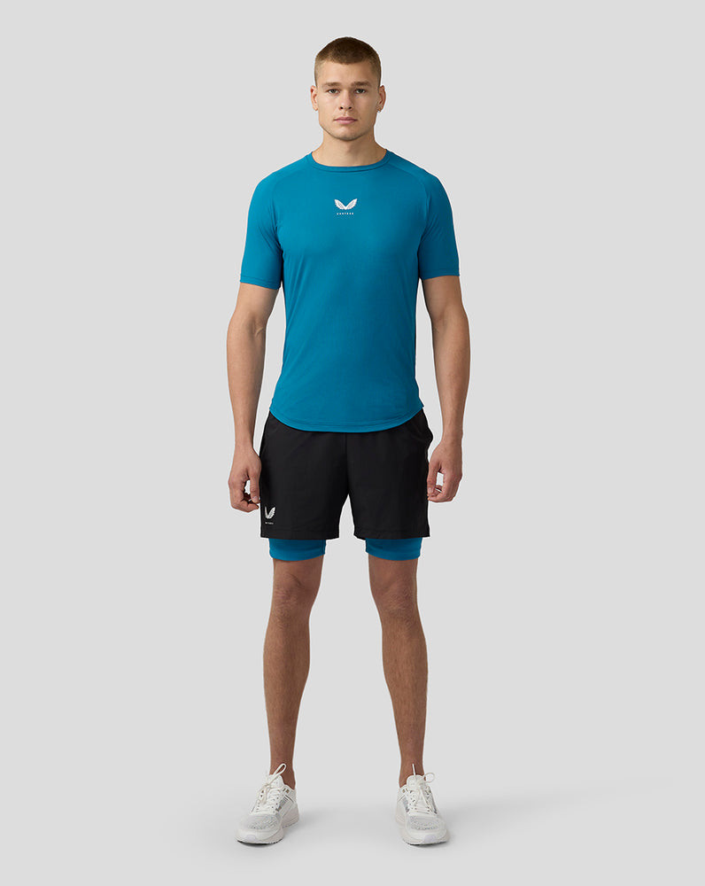 Men's Flow Short Sleeve Breathable Gym T Shirt - Dark Aqua