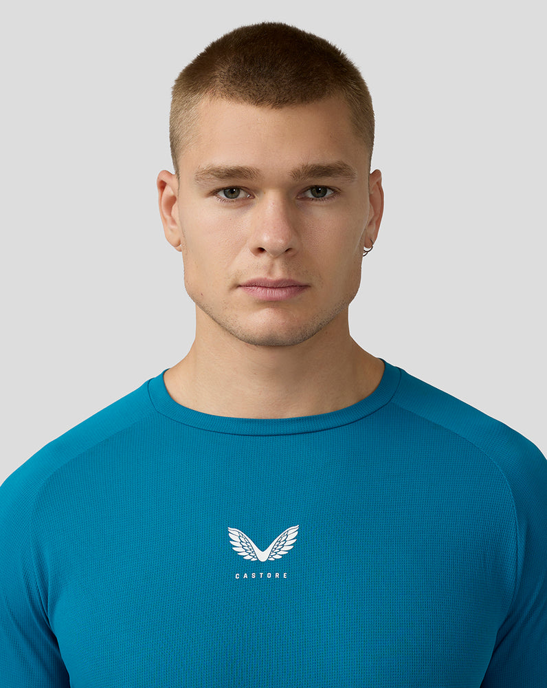 Men's Flow Short Sleeve Breathable Gym T Shirt - Dark Aqua