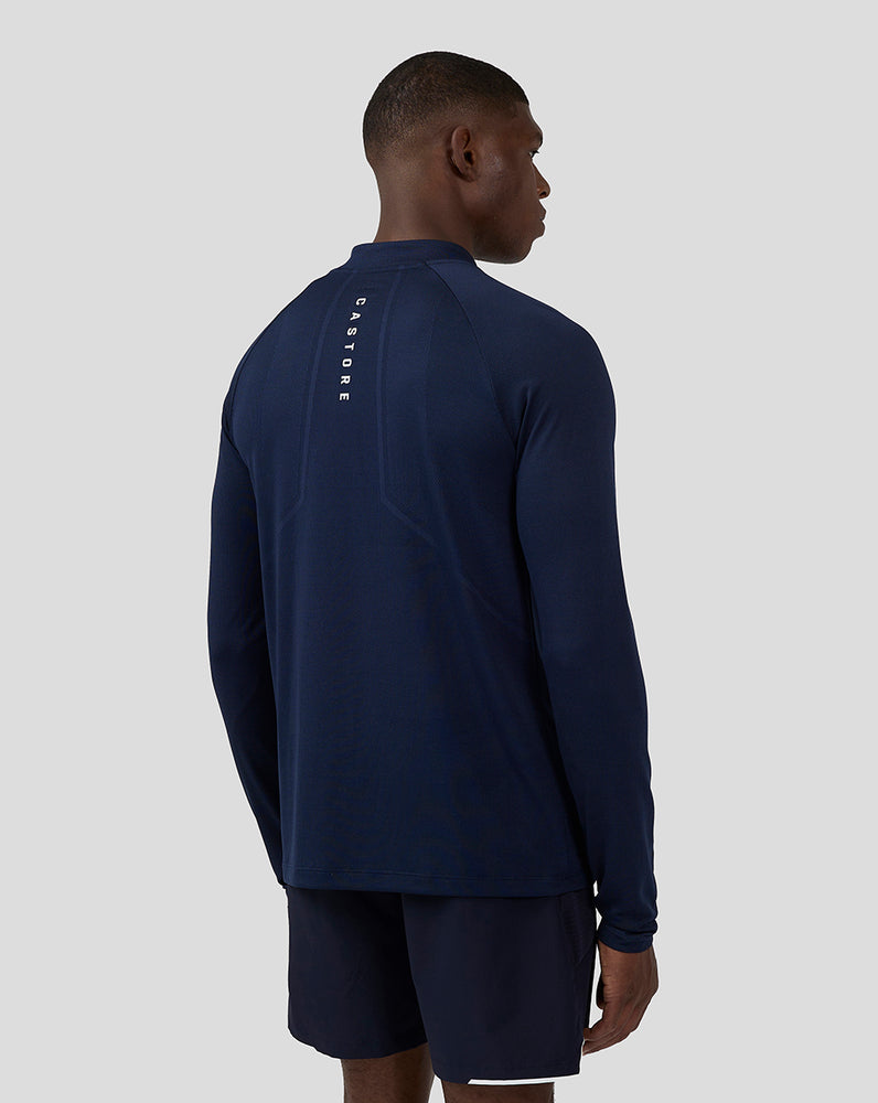 Men's Apex Long Sleeve Engineered Knit Quarter Zip Top - Midnight Navy