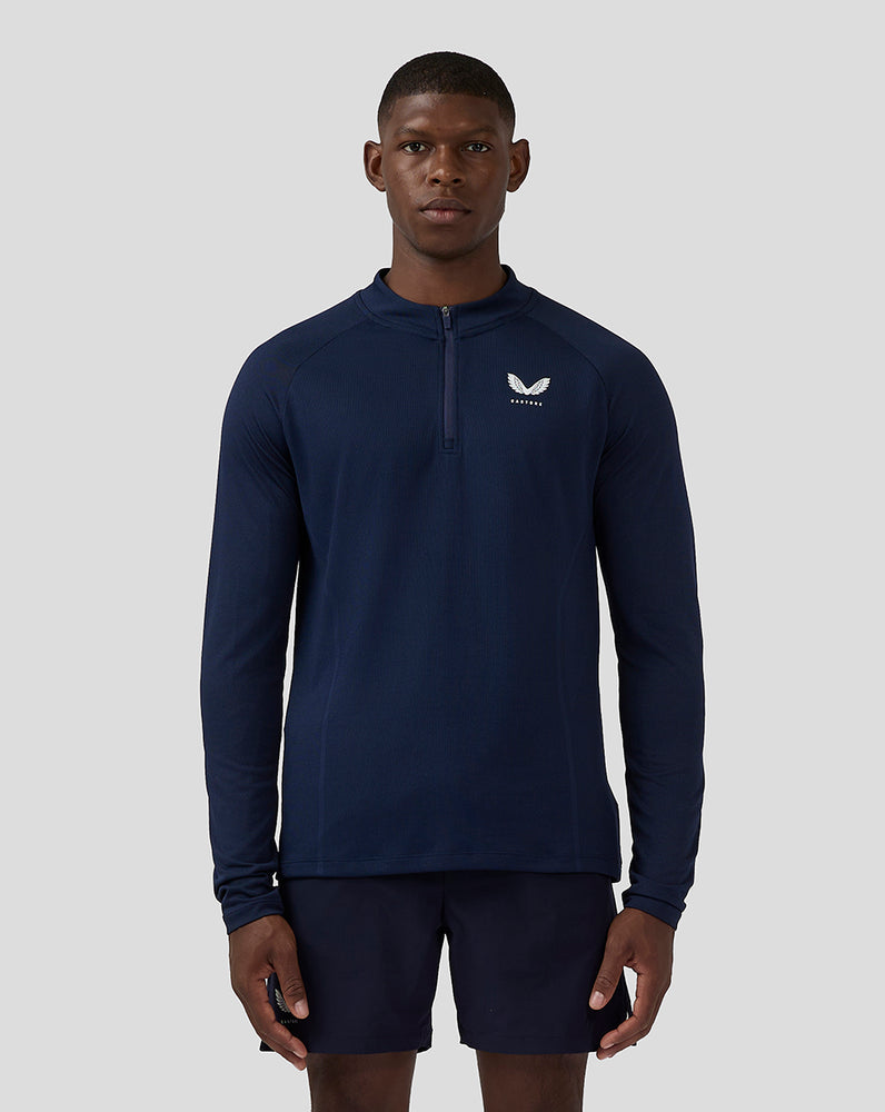 Men's Apex Long Sleeve Engineered Knit Quarter Zip Top - Midnight Navy