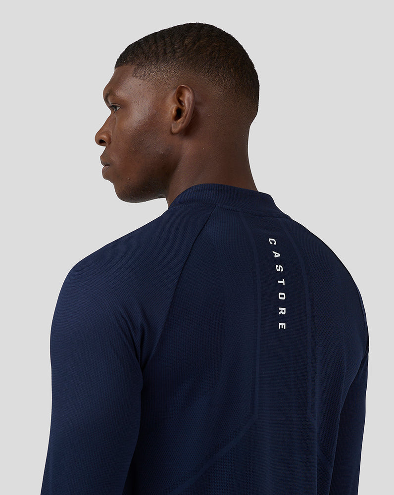 Men's Apex Long Sleeve Engineered Knit Quarter Zip Top - Midnight Navy