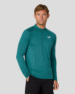 Men's Apex Long Sleeve Engineered Knit Quarter Zip Top - Bright Aqua