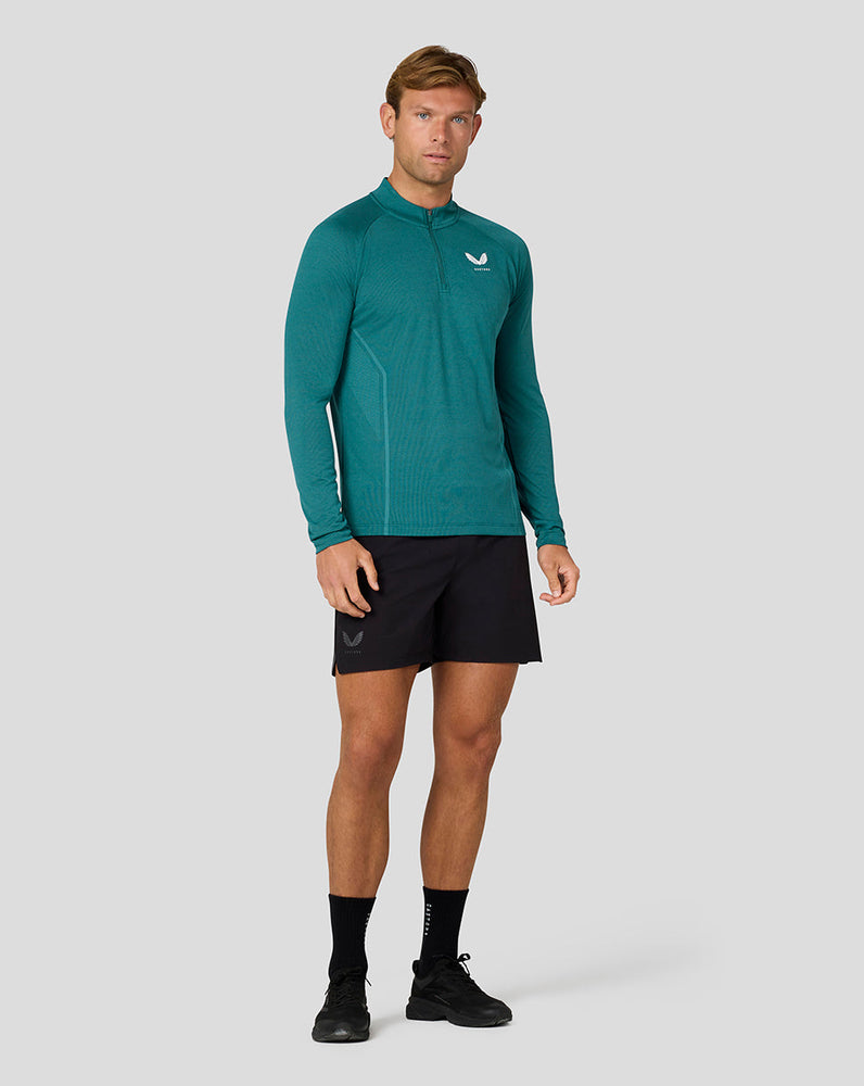 Men's Apex Long Sleeve Engineered Knit Quarter Zip Top - Bright Aqua