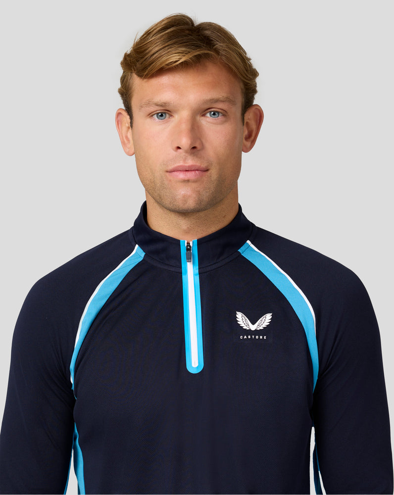 Men's Tennis Aeromesh 1/4 Zip - Midnight Navy