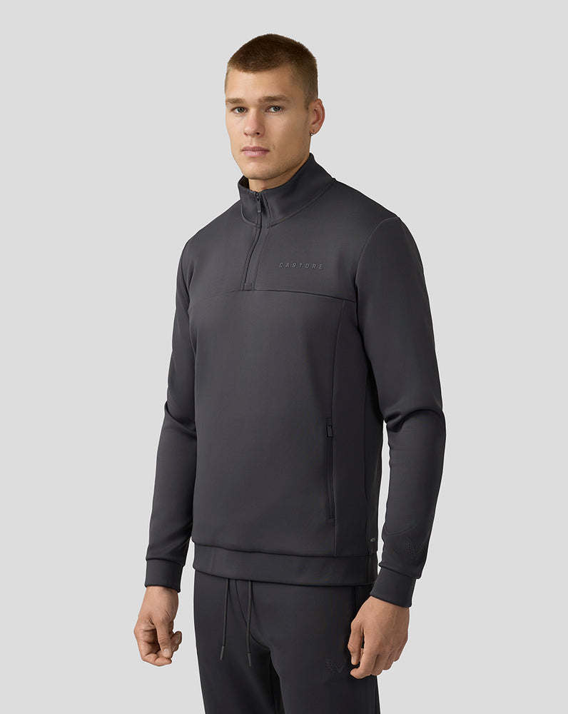 Men’s Scuba Long Sleeve Quarter Zip Top - Charcoal