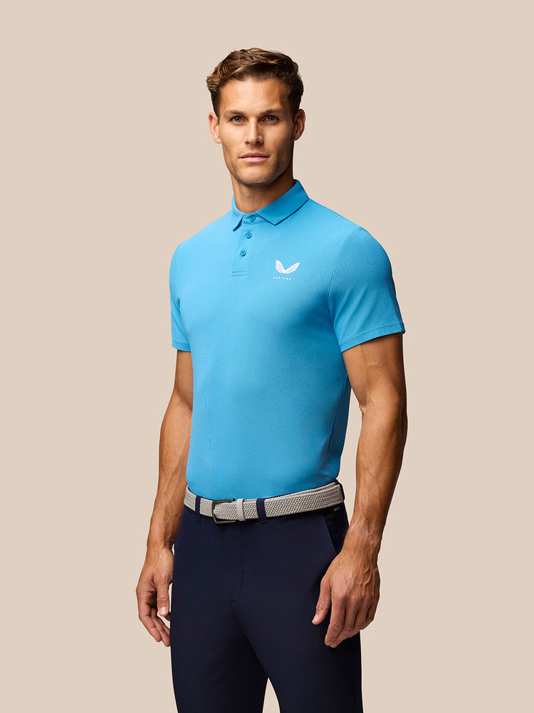 Men's Golf Short Sleeve Club Essential Polo - Corn Blue