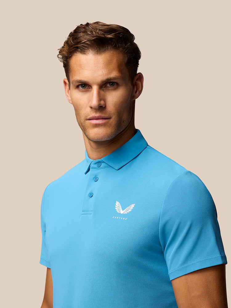 Men's Golf Short Sleeve Club Essential Polo - Corn Blue