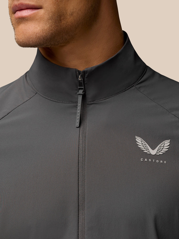 Men's Golf Long Sleeve Flex Woven Half Zip Top - Gunmetal