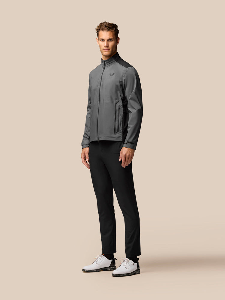 Men's Golf Long Sleeve Waterproof Jacket - Gunmetal