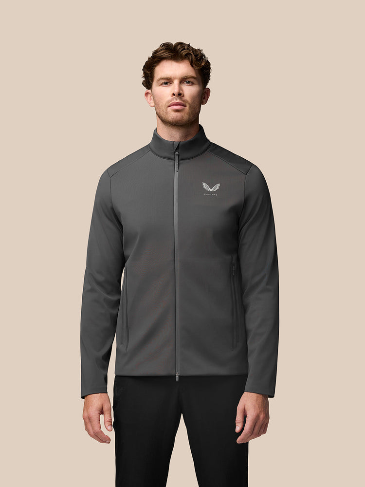 Men's Golf Long Sleeve Pinnacle Hybrid Jacket - Gunmetal