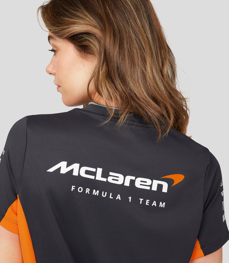 Womens McLaren Replica Set Up T-Shirt Phantom/Papaya