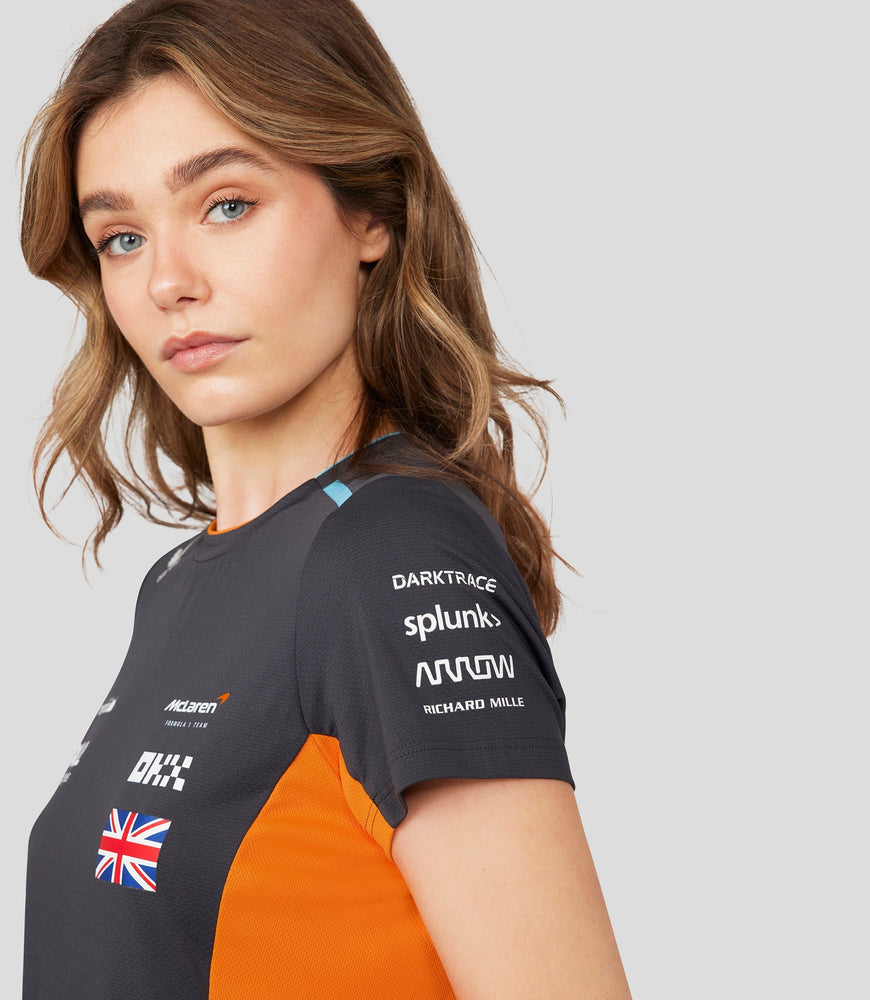 Womens McLaren Replica Set Up T-Shirt Lando Norris Phantom/Papaya