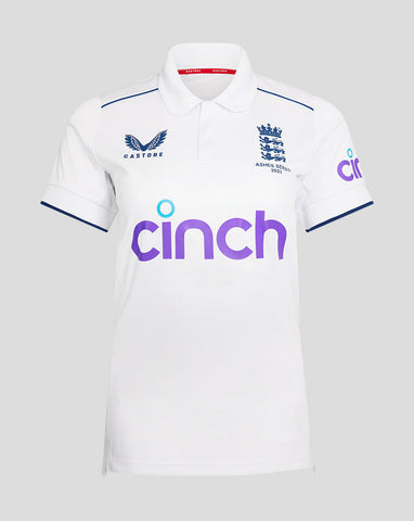 England Cricket Junior Ashes Polo Shirt - White