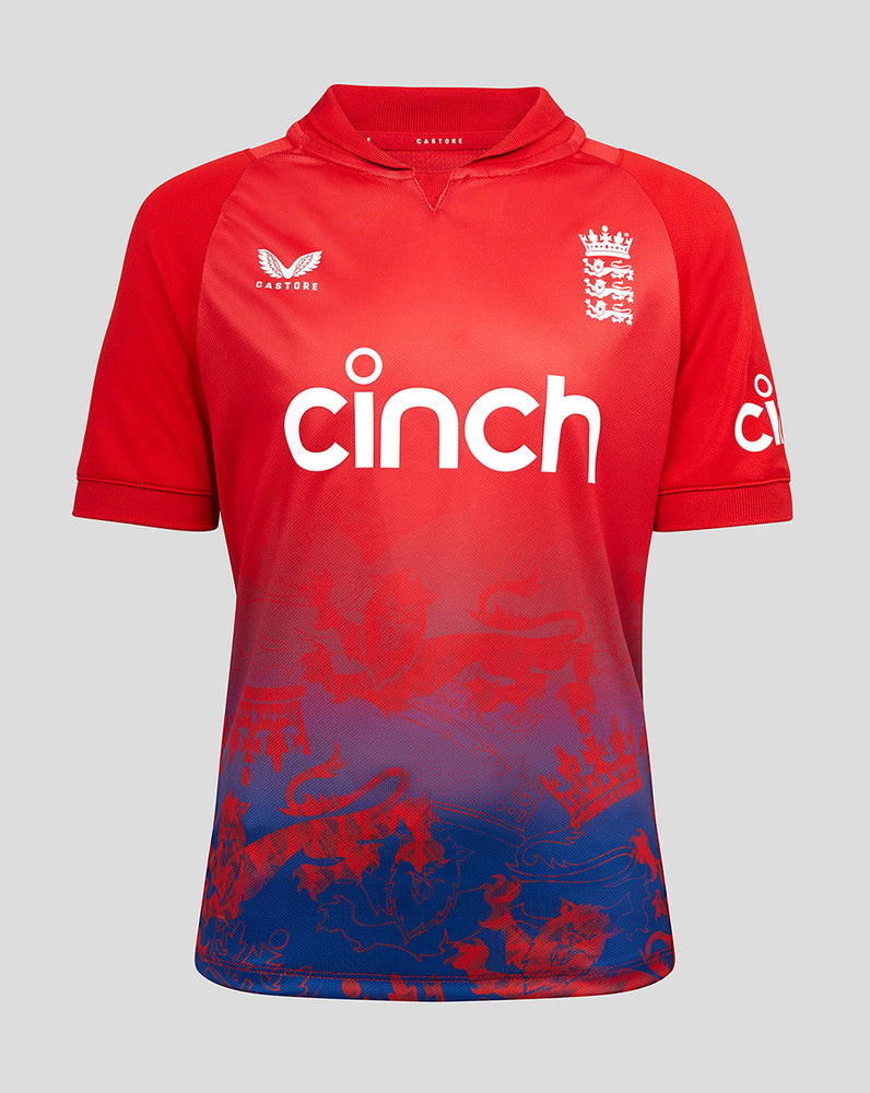 England Cricket Junior IT20 Shirt - Red