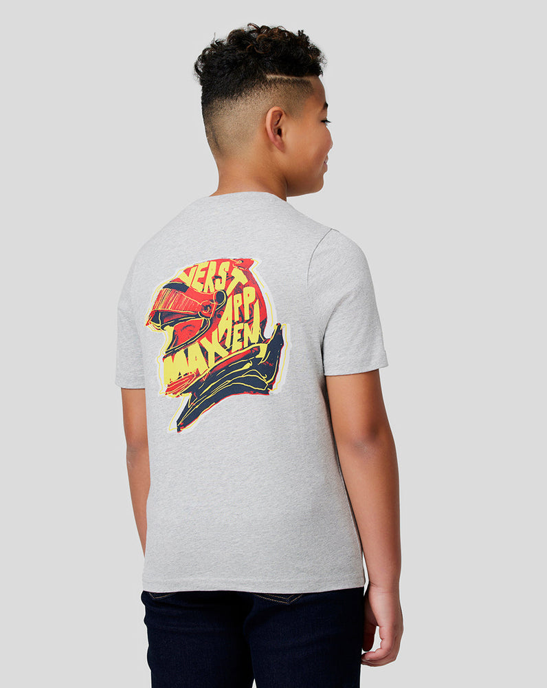 Oracle Red Bull Racing Juniors Max Helmet Tee - Grey Marl