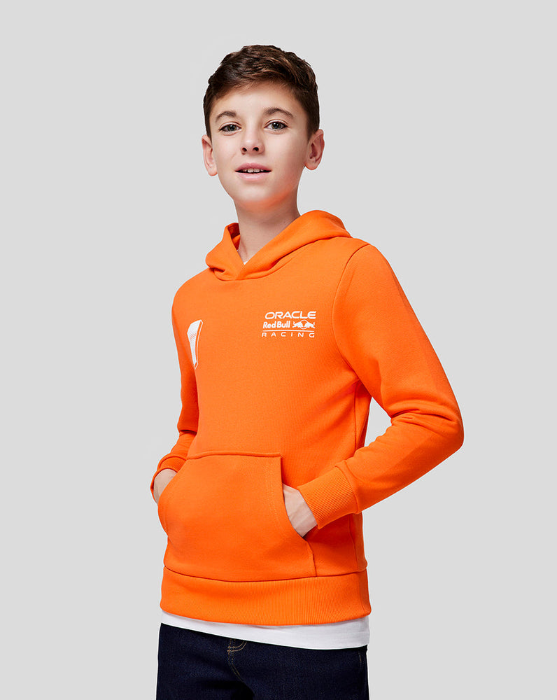 Oracle Red Bull Racing Juniors Max Expression Hoodie - Exotic Orange