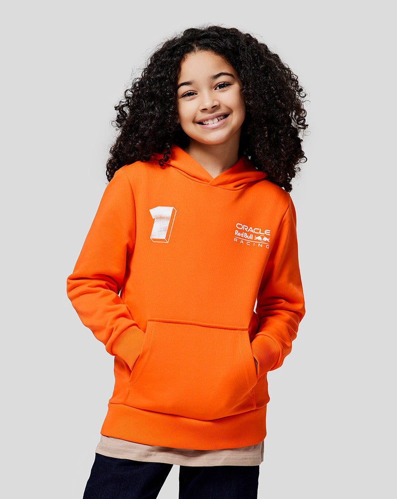 Oracle Red Bull Racing Juniors Max Expression Hoodie - Exotic Orange