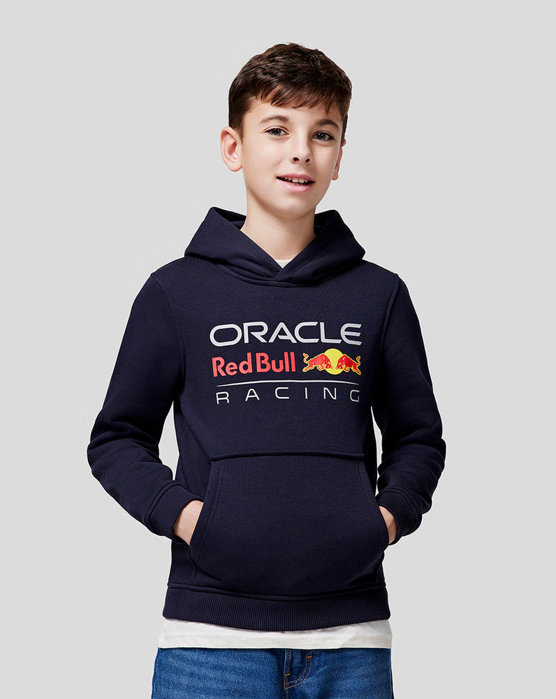 Oracle Red Bull Racing Juniors Core Overhead Hoodie - Full Colour Logo - Night Sky