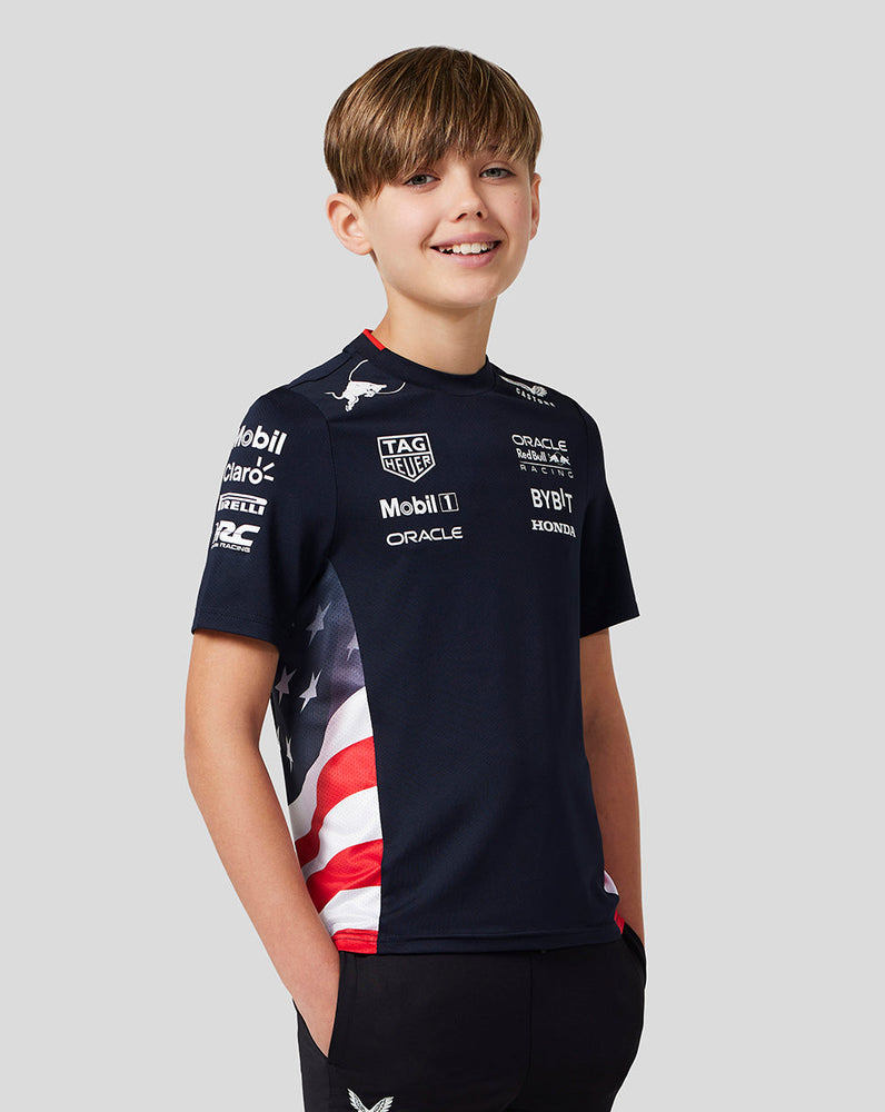 Oracle Red Bull Racing Junior Official Teamline America Race Team T-Shirt - Night Sky