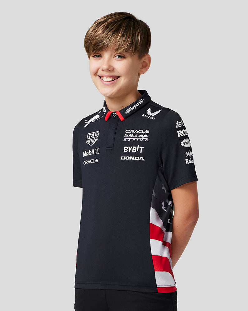 Oracle Red Bull Racing Junior Official Teamline America Race Team Polo - Night Sky