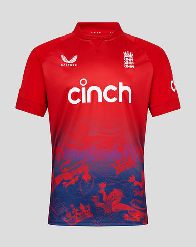 England Cricket Men's IT20 Shirt - Red