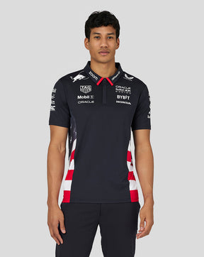Oracle Red Bull Racing Men's Official Teamline America Race Team Polo - Night Sky