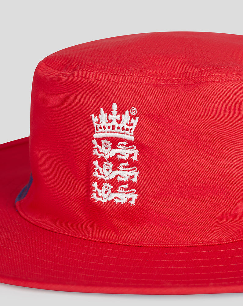 England Cricket IT20 Reversible Wide Brim Hat - Red