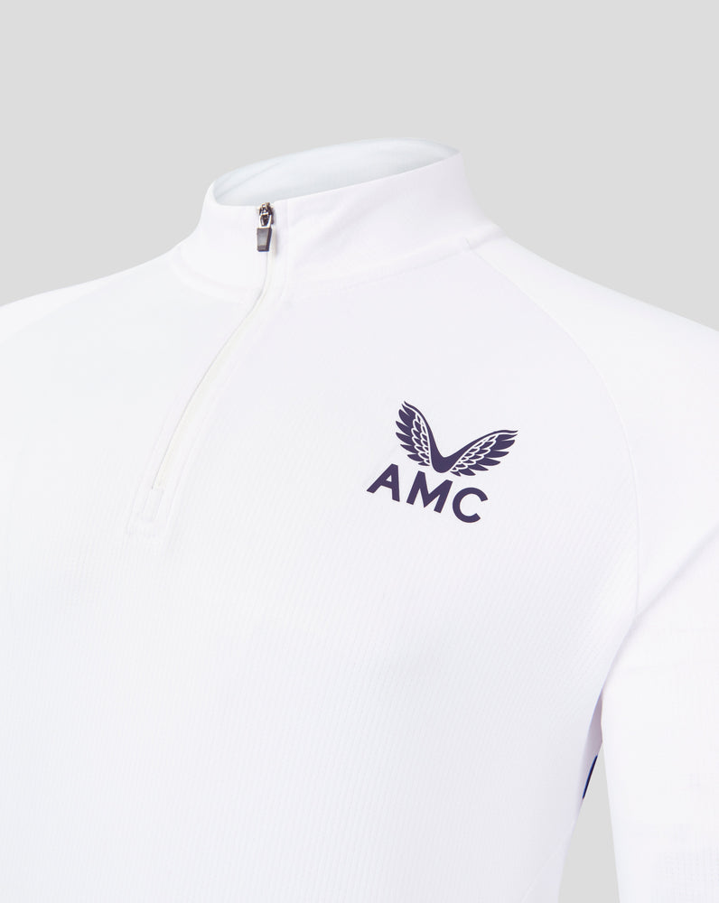 AMC Men's Active Colour Block 1/4 Zip - White