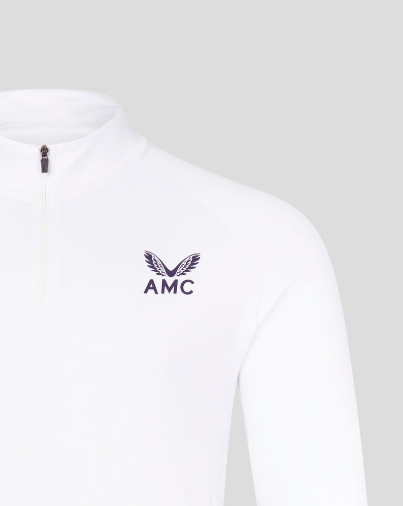 AMC Men's Active Colour Block 1/4 Zip - White
