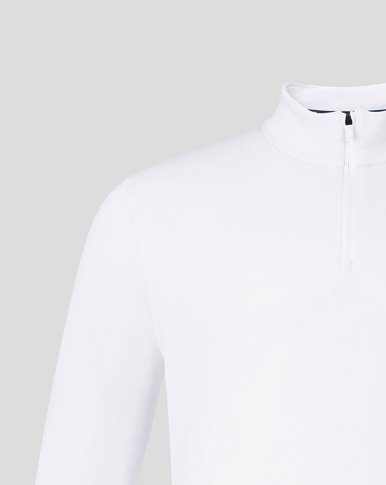 Men’s AMC Long Sleeve Technical Quarter Zip Top – White