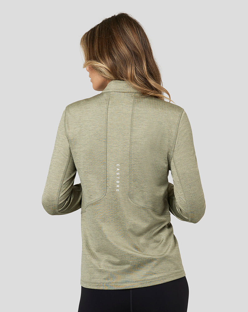 Women’s Active Long Sleeve Half Zip Midlayer Top - Laurel Green