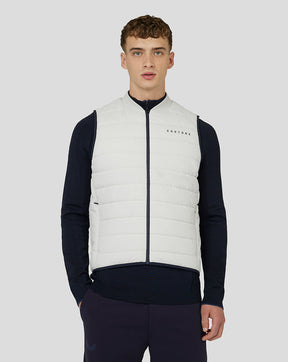 Men's Golf Quilted Gilet - Stone Grey