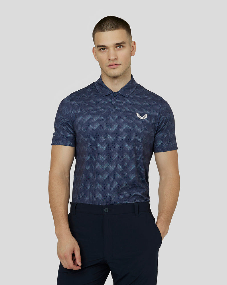 Men's Printed Golf Polo - Midnight Navy – Castore US