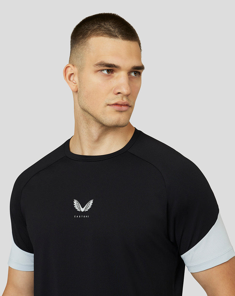 Men’s Short Sleeve Mesh Mix T-Shirt – Black
