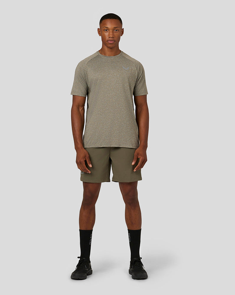 Men’s Flow Short Sleeve Panel T-Shirt - Olive/Khaki