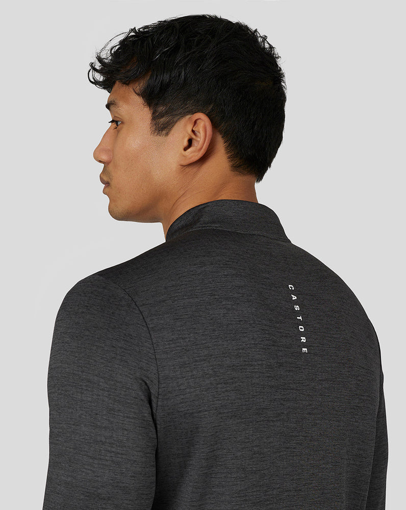 Men's Active Long Sleeve Marl Quarter Zip - Gunmetal